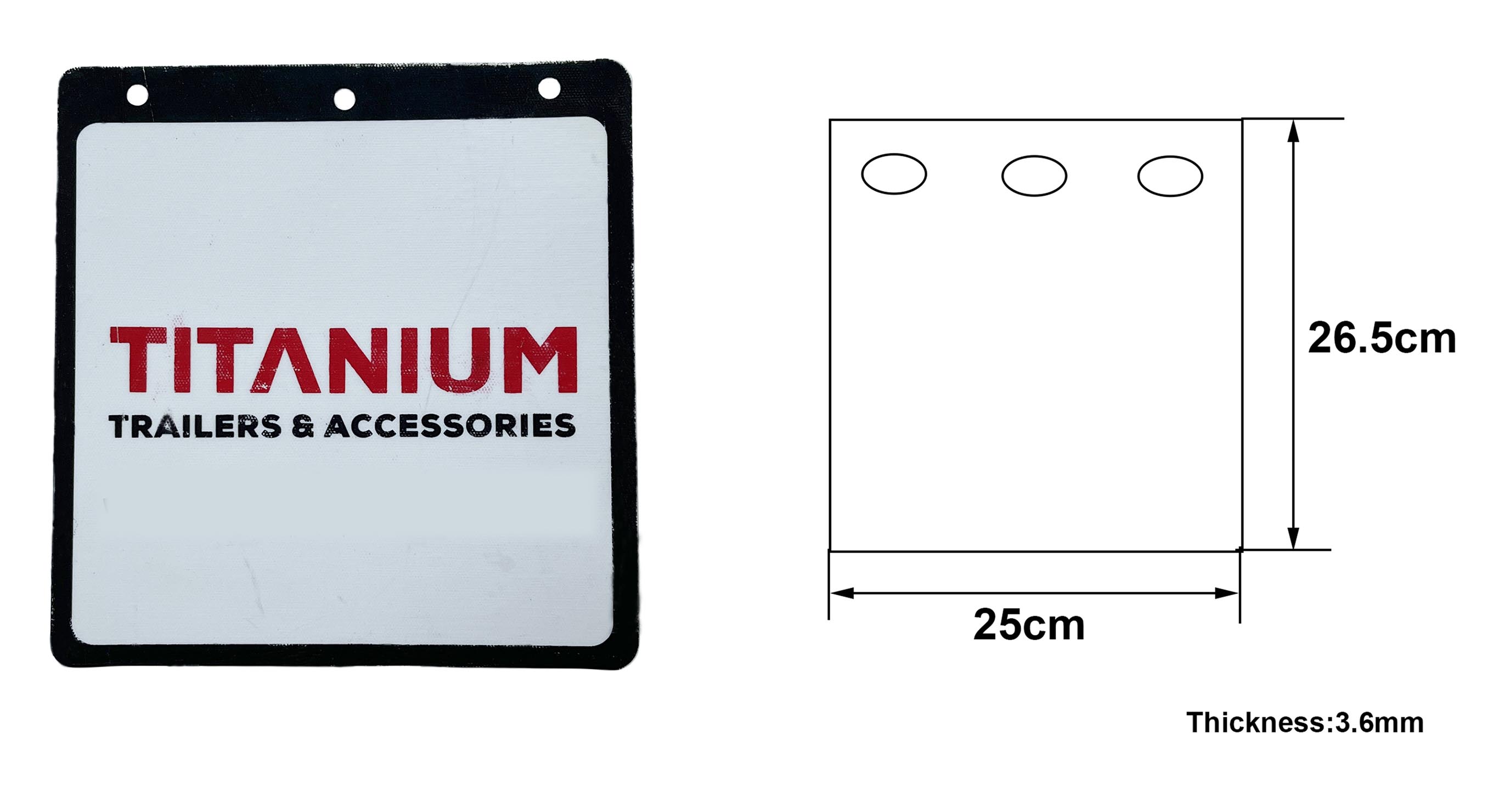 Dimensions of PVC Mudflaps