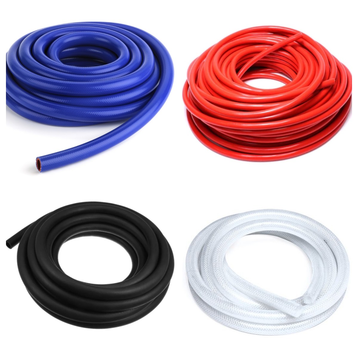 Different colors of silicone hoses