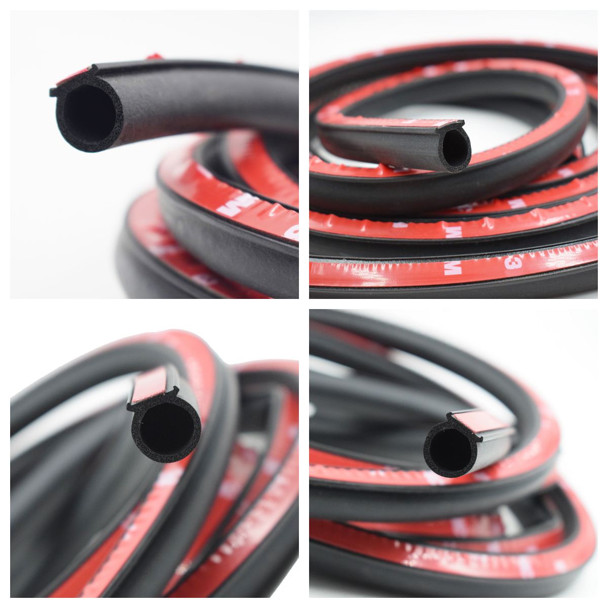 EPDM Rubber Seal Strip 3m D-Shape Self Adhesive Window Weather Strip